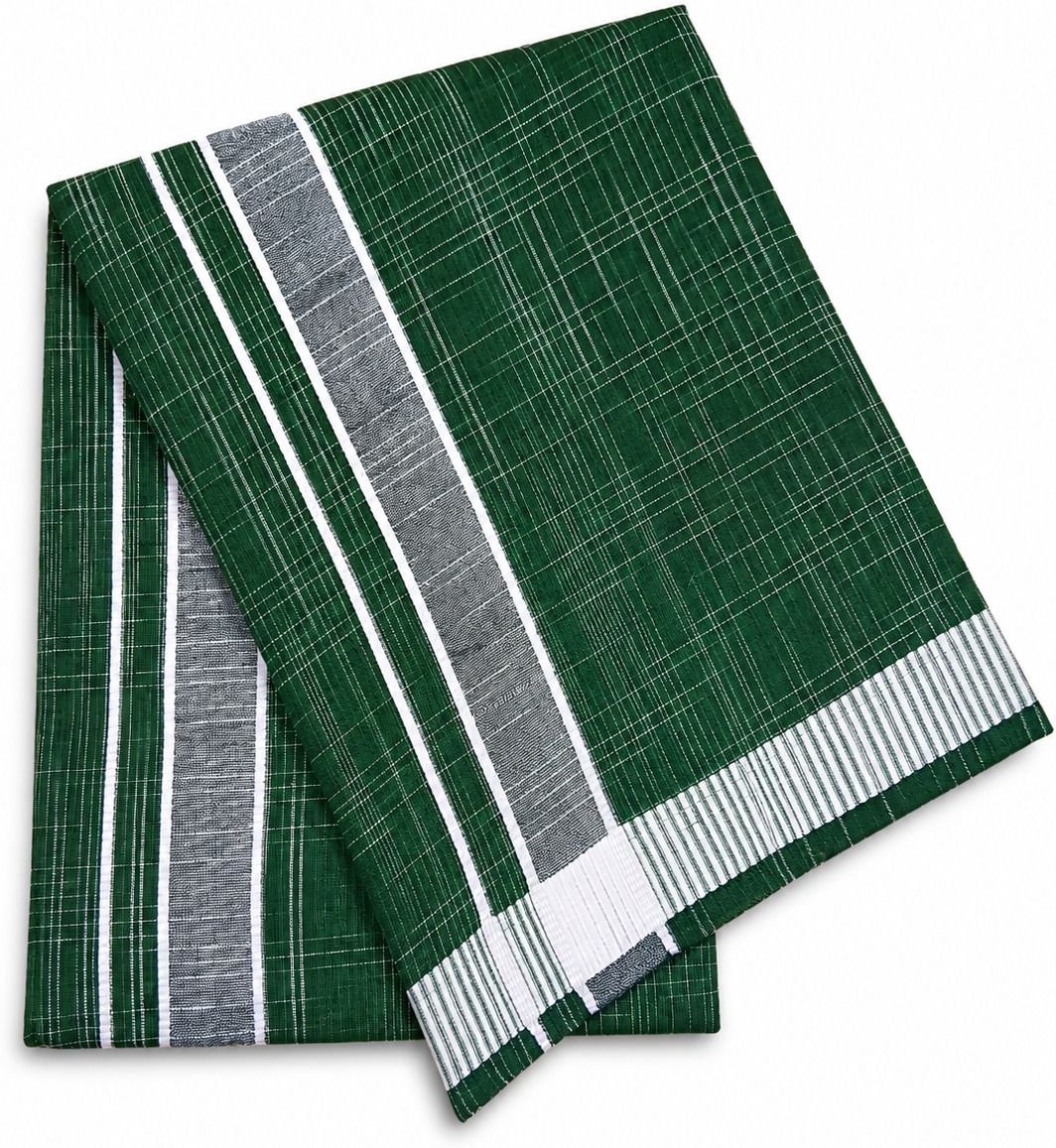 Mithulya Cotton Mithulya Cotton Traditional Cotton Veshti for Men | Elegant Border | Unstitched Striped Men Dhoti-image-34