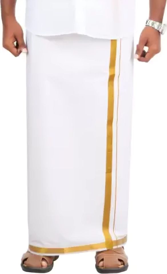 Pen Tex Zari Border Solid Men Dhoti-image-34