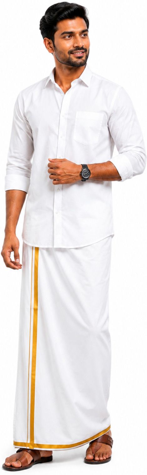 IB Life DH6545 Self Design, Solid, Striped, Woven Men Dhoti-picture-17