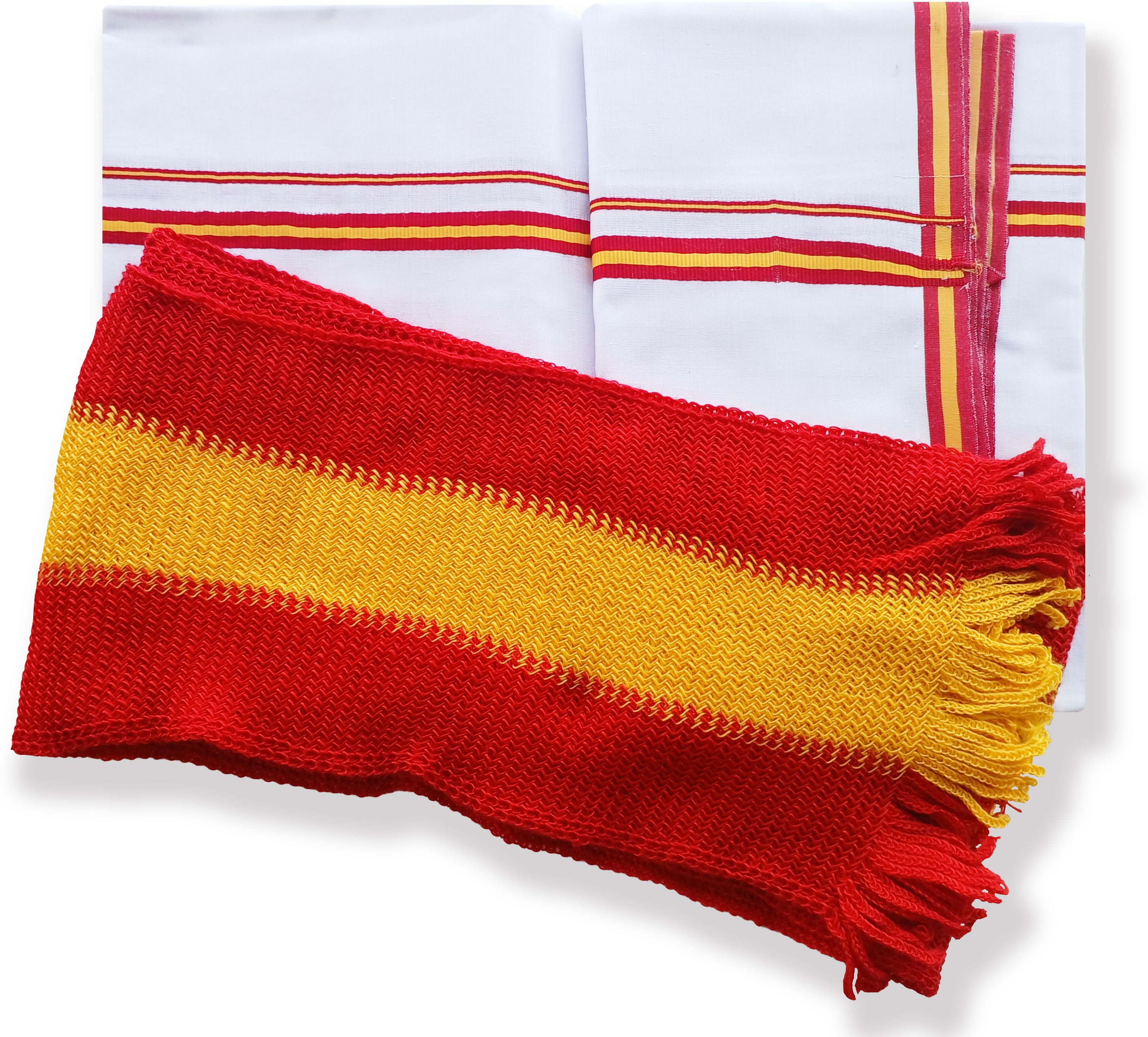 Chithra Fabrics CF TVK Party Dhoti 2.00 Meter with Muffler Set Solid Men Dhoti-picture-22