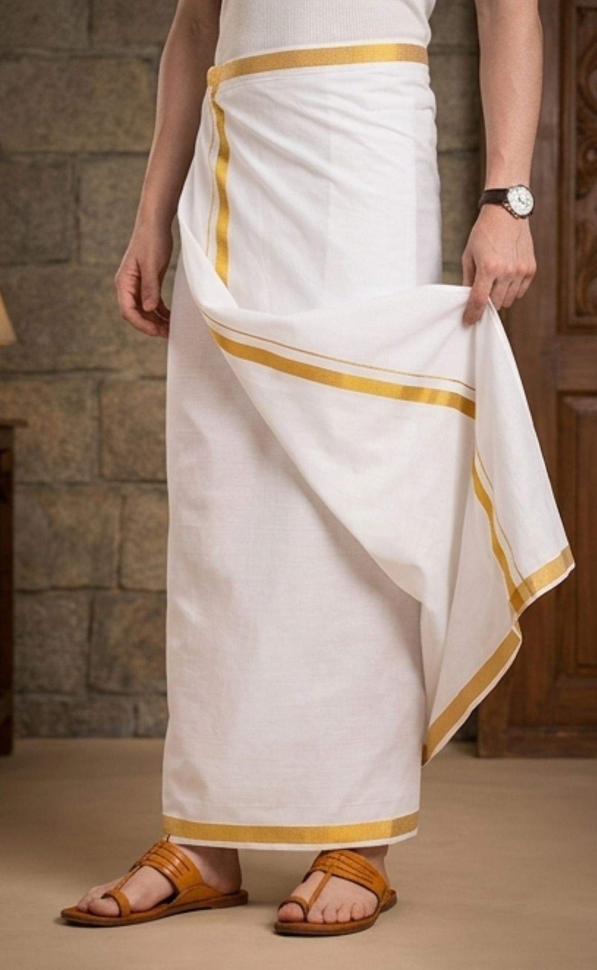 Gugaliya men readymade dhoti Solid Men Dhoti-picture-17