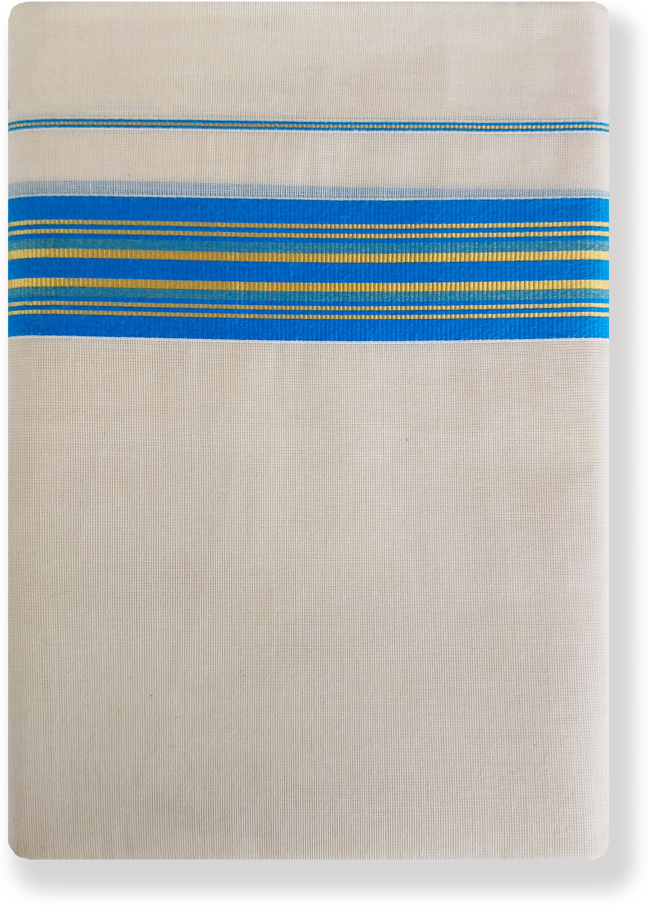 Chithra Fabrics CF 4216 Sky Blue Gold Fancy Mens Dhoti 4.00m Solid Men Dhoti-picture-15