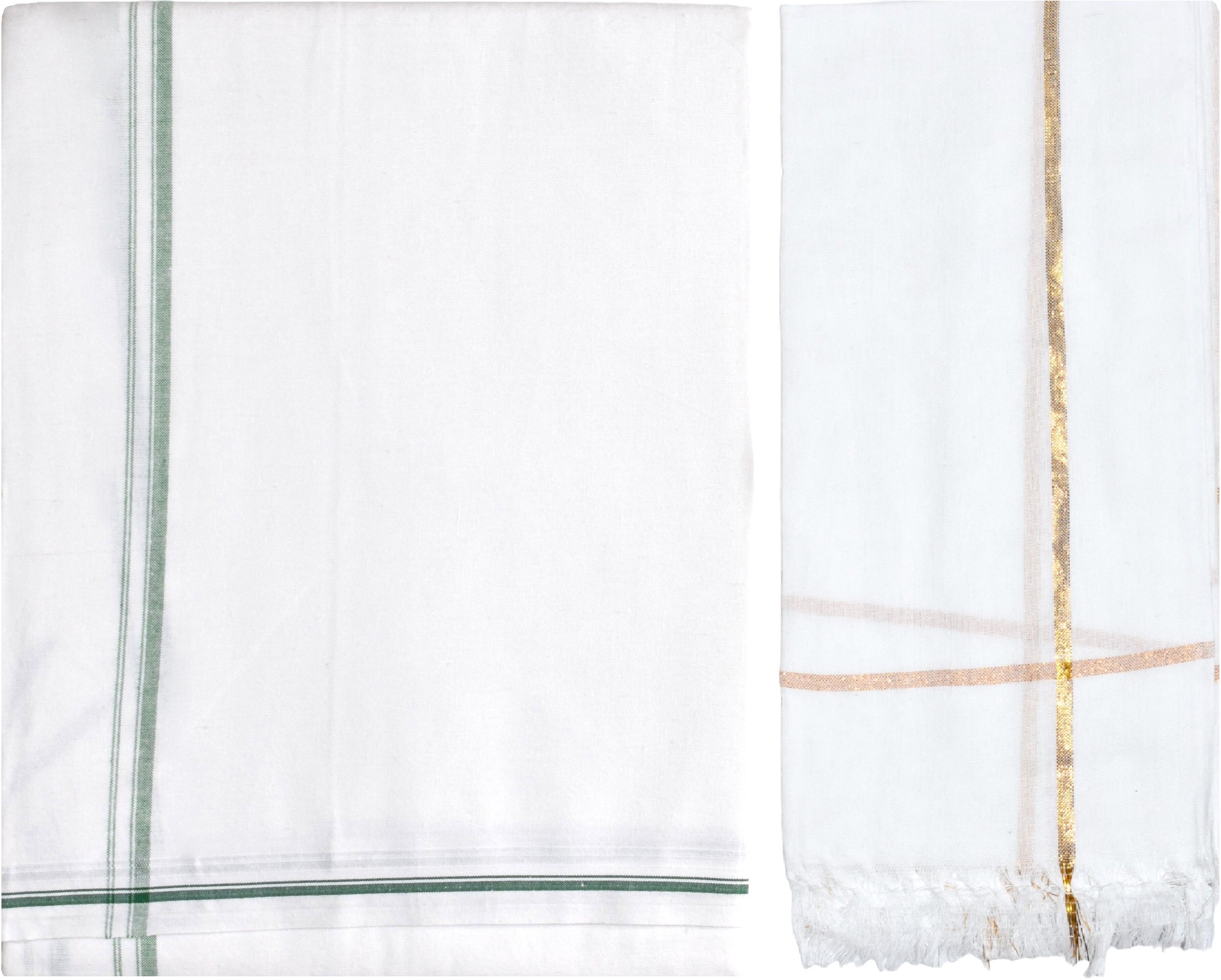 TUNI MANI Combed Cotton Dhoti With Towel Solid Men Dhoti-image-13
