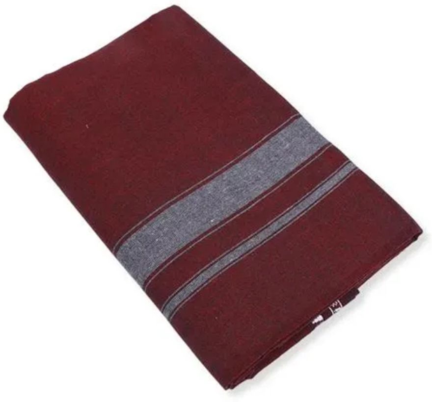 KRS Men's Cotton Solid Dhoti with Grey Border 2 Meter Veshti for Daily Use Embroidered Men Dhoti-image-9