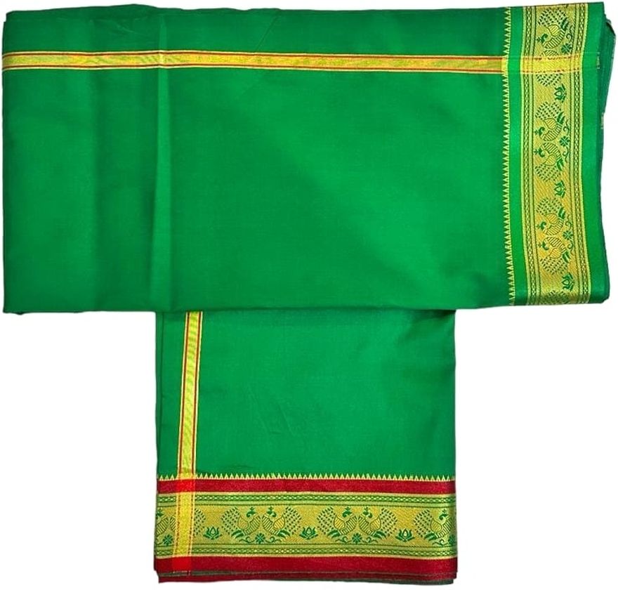 SareeAnd joddhotihouse Banarasi Jod Dhoti (4+2)Meters Self Design Men Dhoti-picture-15
