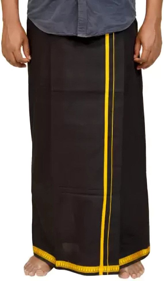 Pen Tex Temple Wear Dhoti with Towel Solid Men Dhoti-picture-24