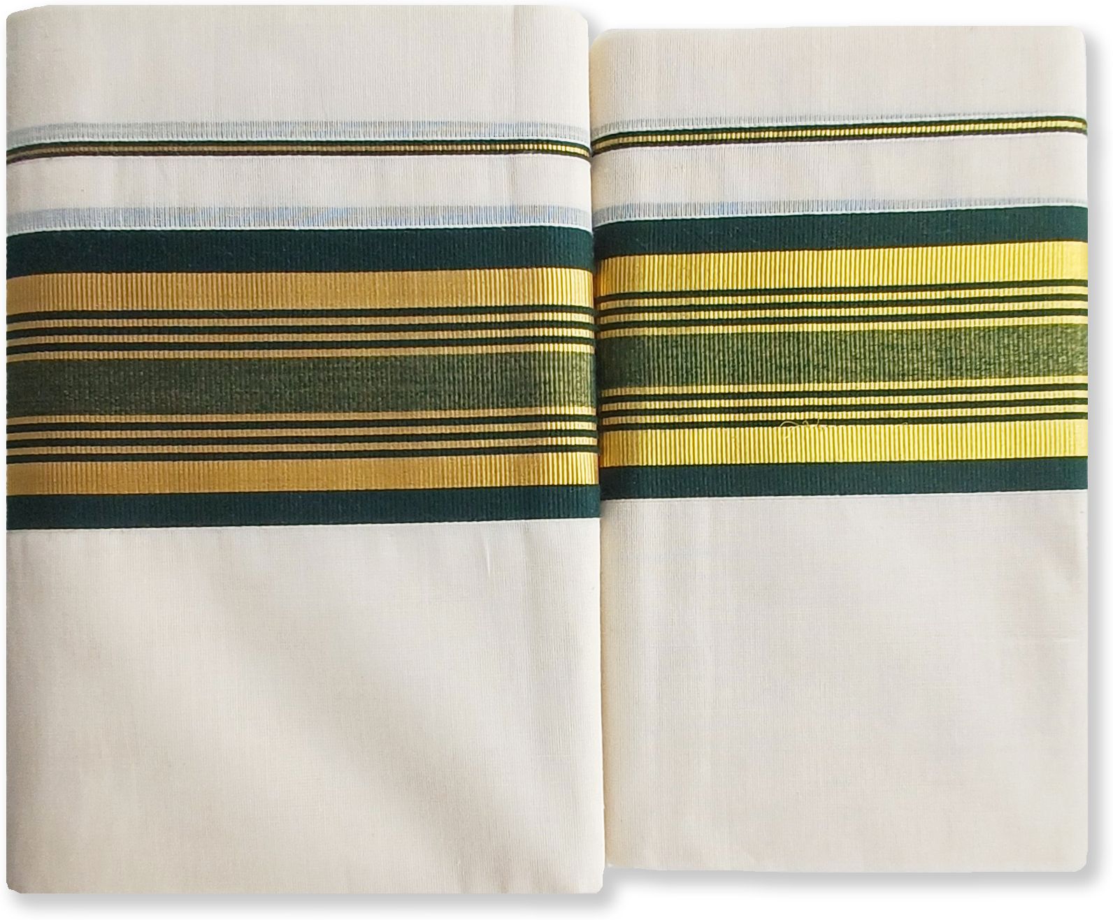 Chithra Fabrics CF 4206 Dark Green Fancy Border Single Set Mundu Solid Women Dhoti-picture-14