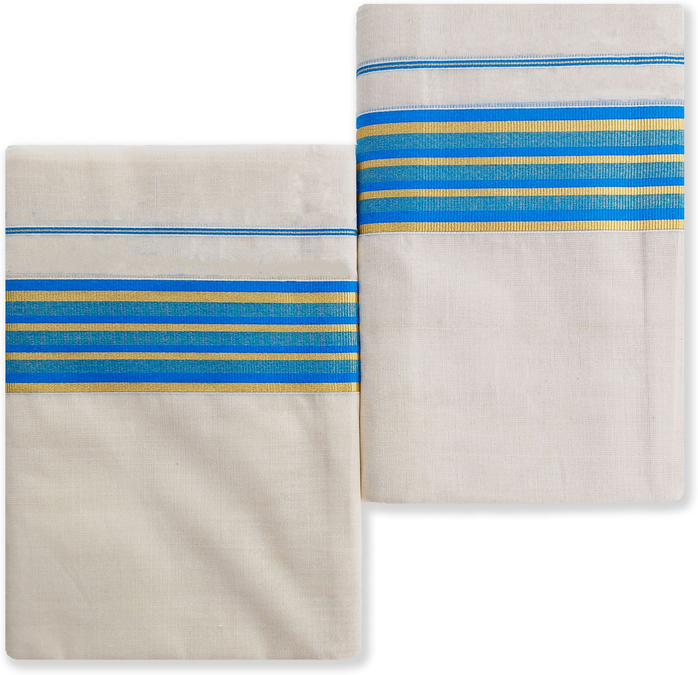 Vairavaa Tex VT - 4200 Kerala Set Mundu Single 2.00/2.80m Sky Blue Solid Women Dhoti-picture-40
