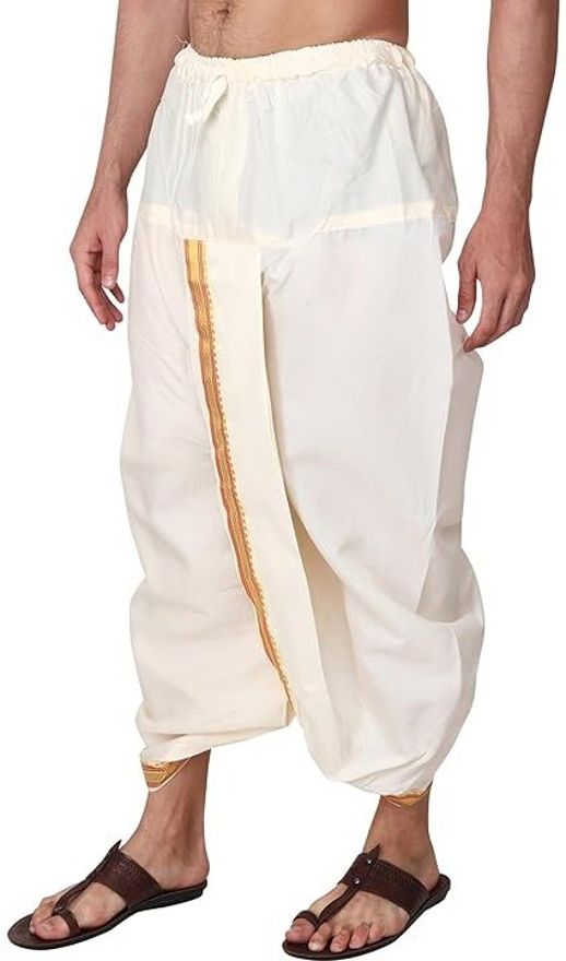 RAMESHWARAM FABRICS Dhoti for Men - Readymade - Silk Dhoti Pant - Suitable with Kurta Men Dhoti-picture-15