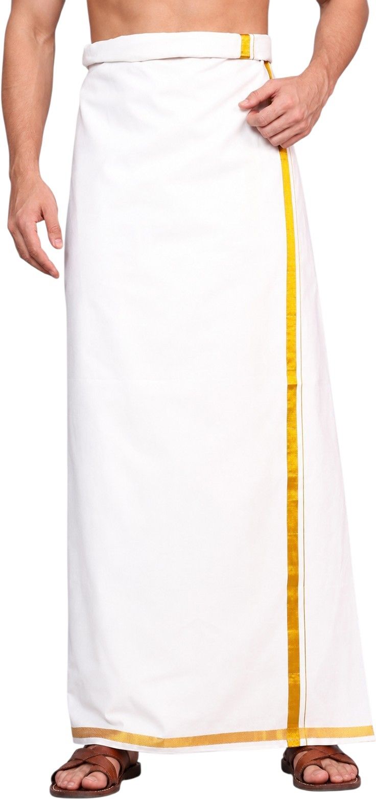 Iqra Mart Gold626 Striped, Solid, Self Design Men Dhoti-picture-20