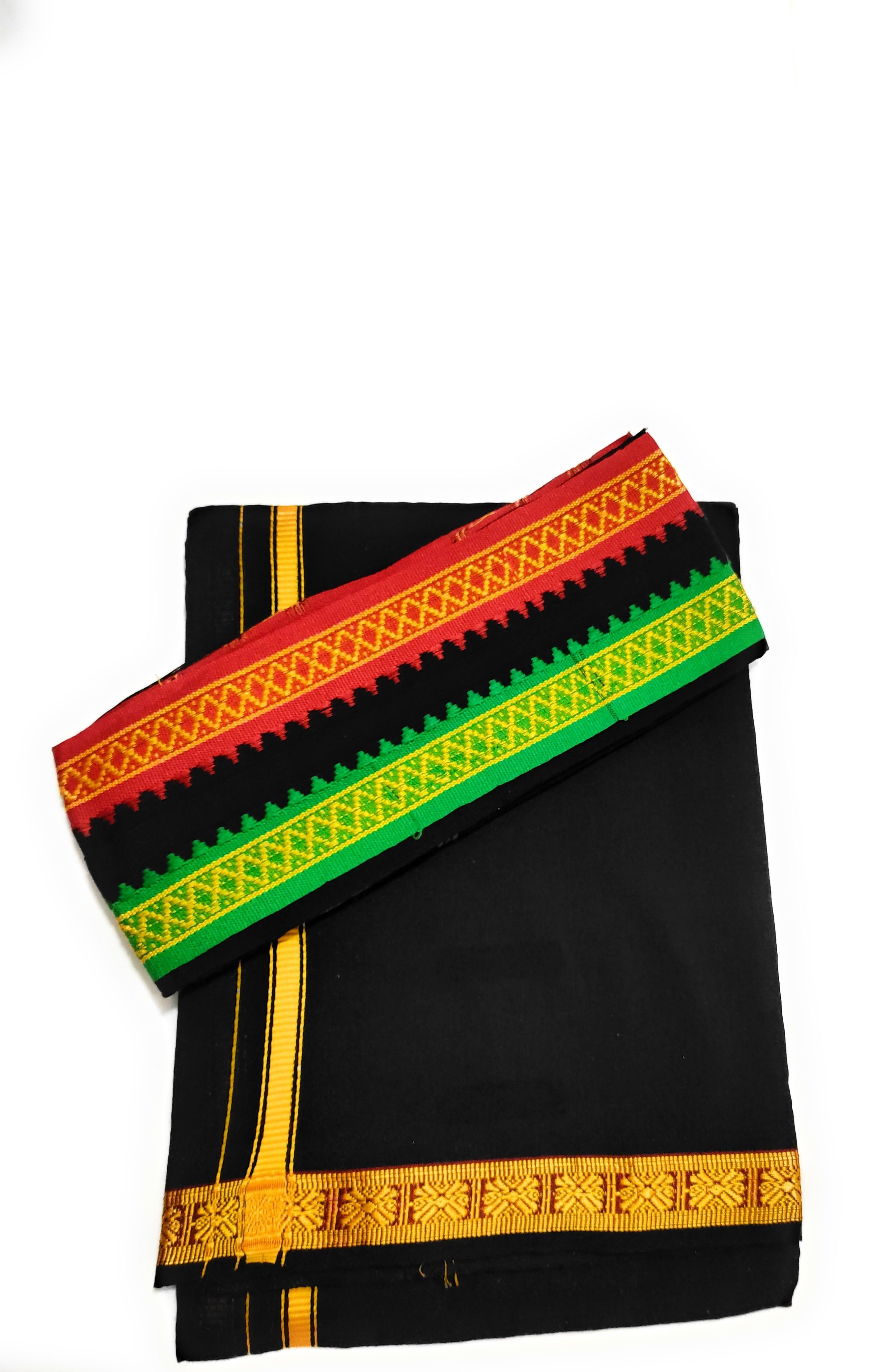 shreshaan TRENDY & TRADITIONAL COTTON MENS DHOTI SET Solid Men Dhoti-picture-18