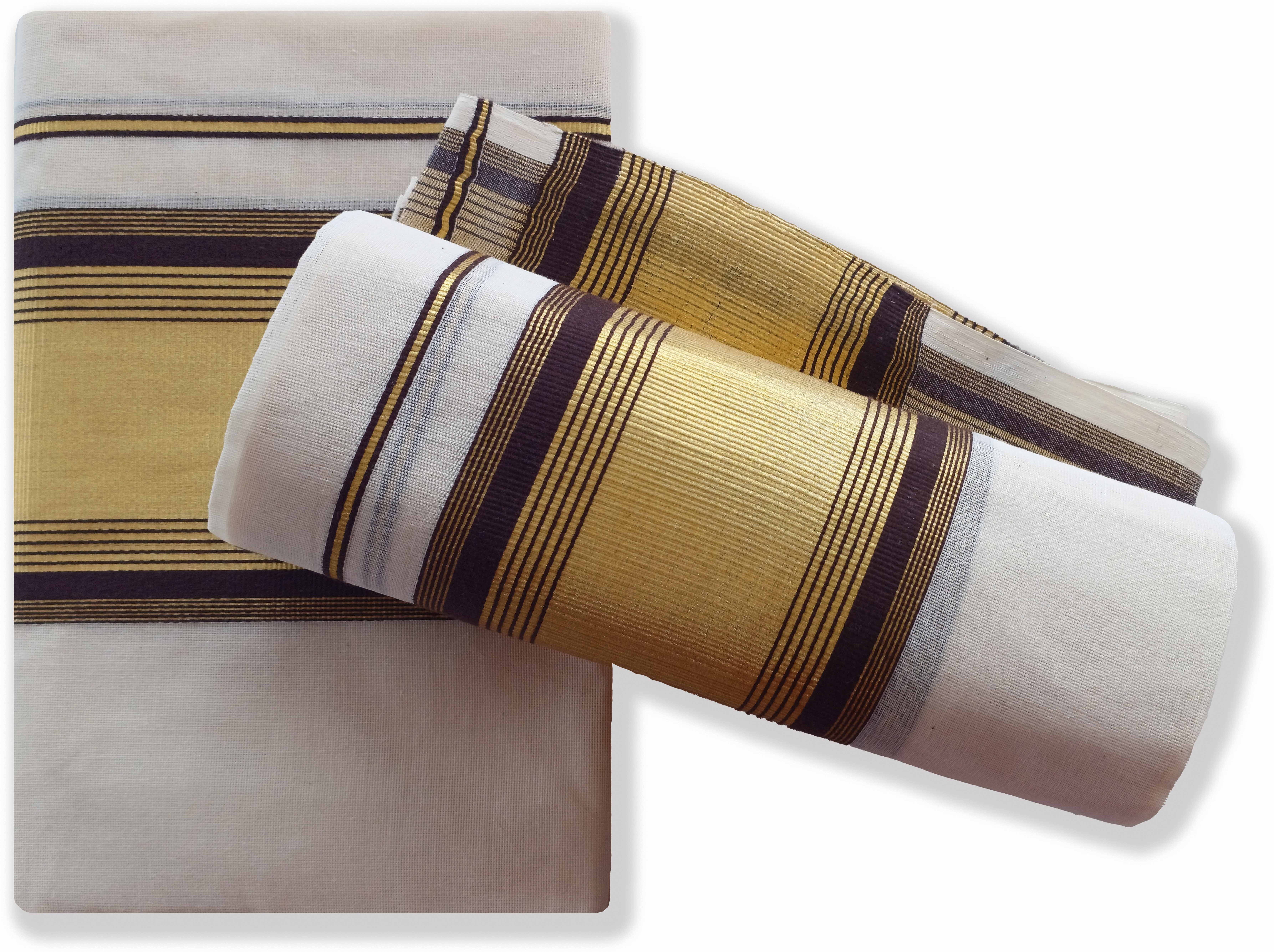 Vairavaa Tex VT 4201 Double Set 3.80/2.80m Coffee Solid Women Dhoti-picture-34