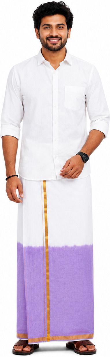SAHASA H&H Pink Graphic Print Men Dhoti-picture-28