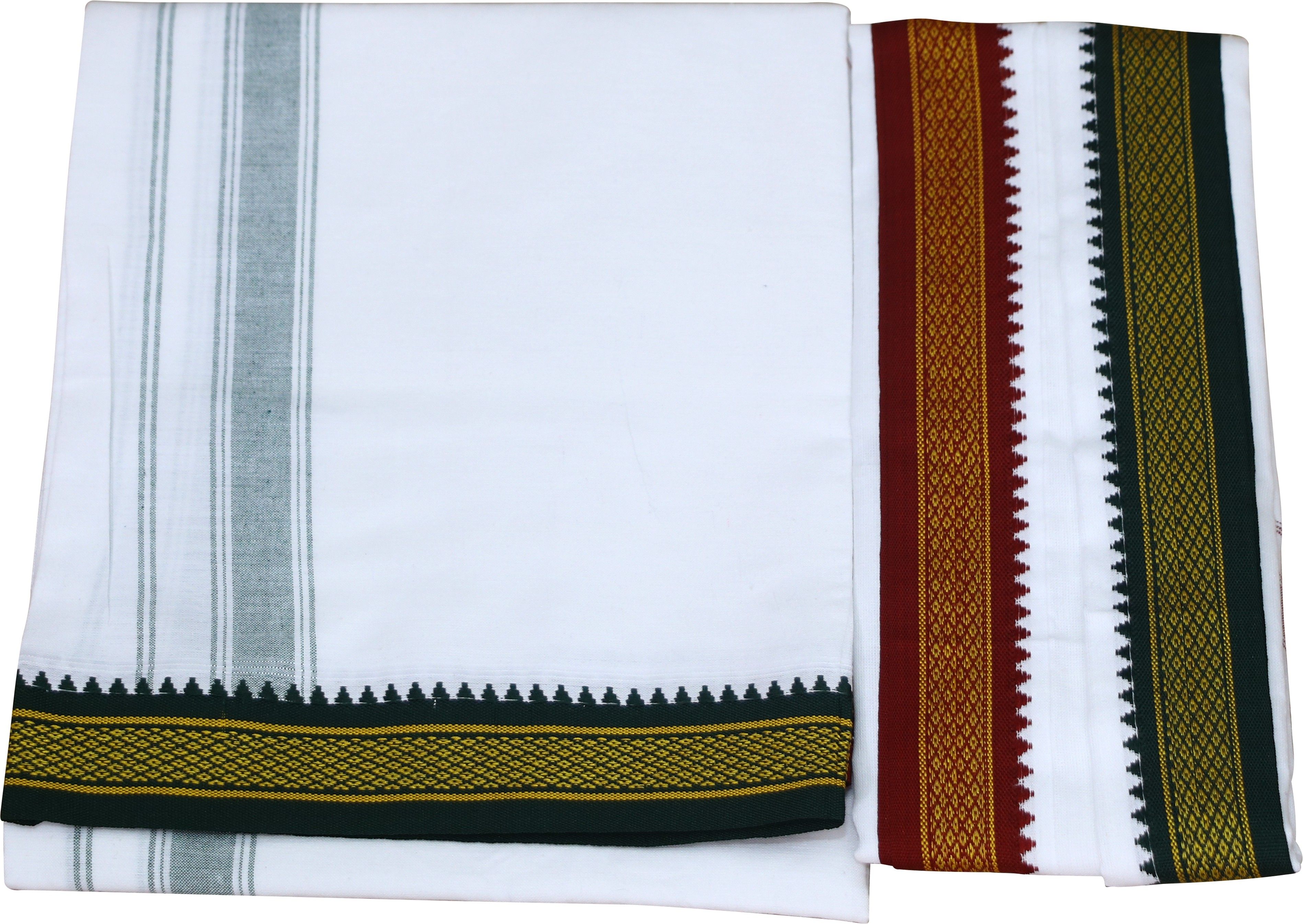RETRO 2.20 Meters Cotton Solid Men Dhoti-picture-28