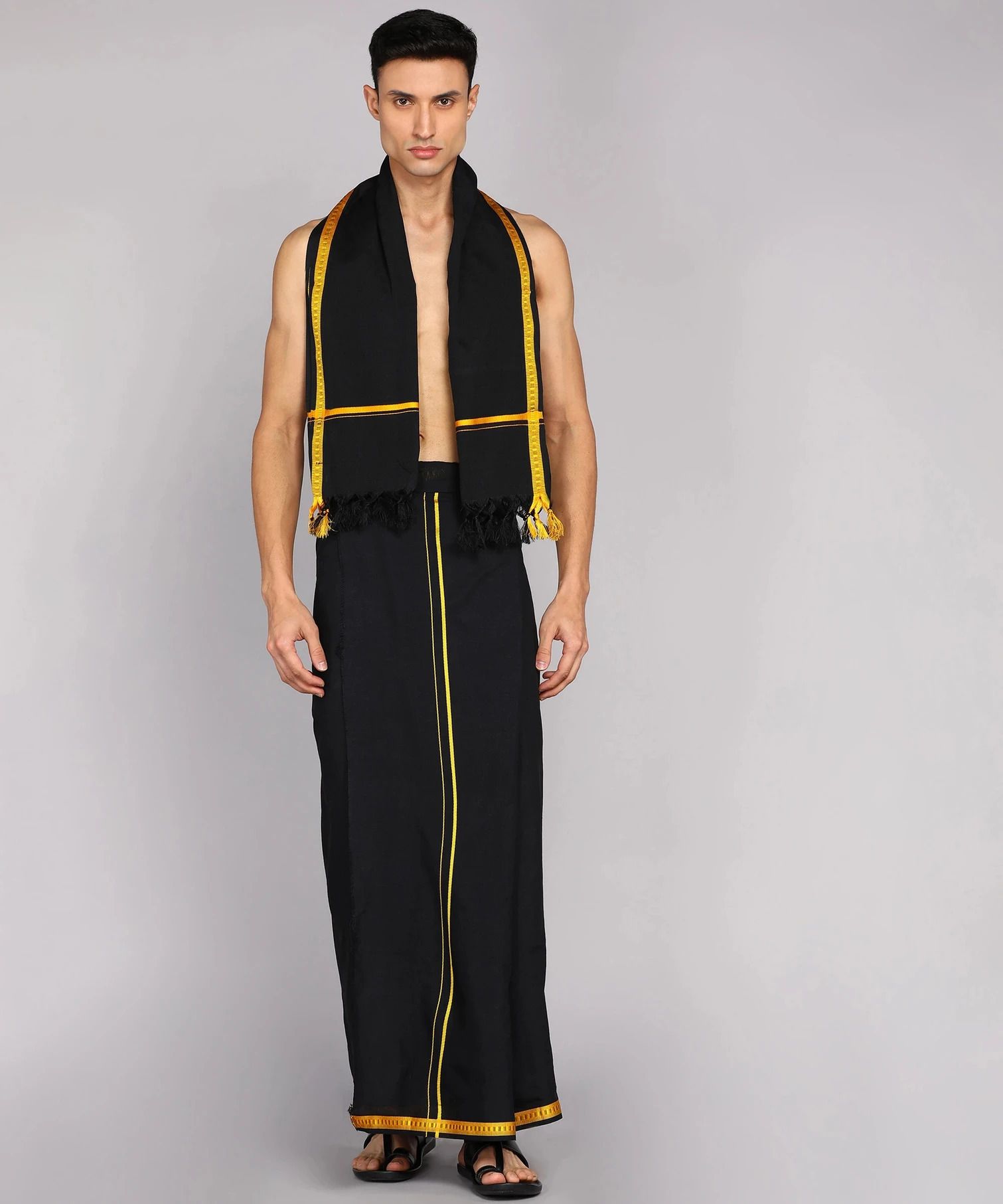 sudharsana Solid Men Dhoti-picture-21
