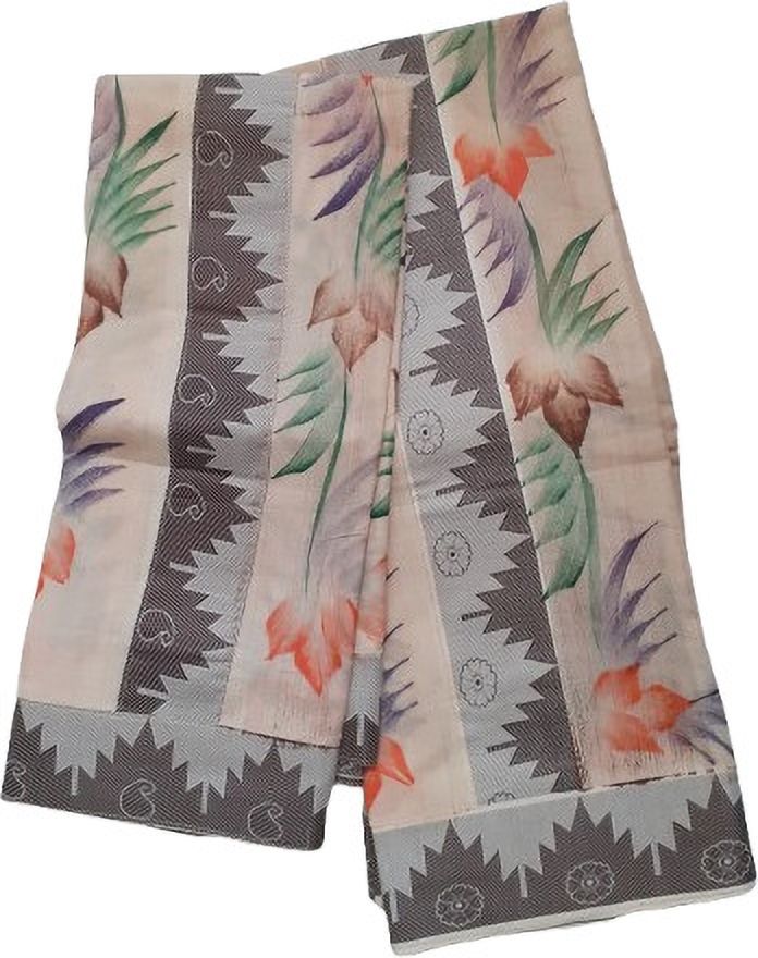 Darps Women's Tower Lace & Floral Design Hand Painted Setmundu Chevron/Zig Zag, Embellished, Floral Print, Self Design Women Dhoti-image-8