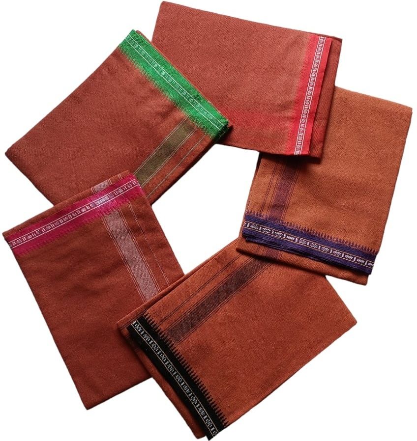 SVT CLOTHINGS MENS KAVI DHOTI - 5 PCS PACK Solid, Self Design Men Dhoti-picture-43
