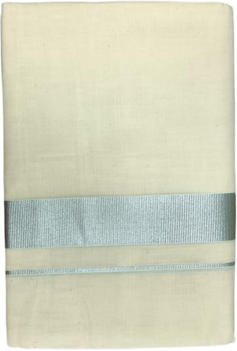 exclusive Kerala Mundu Veshti Double Dhoti & Gold Zari Border Size 4.00Mtr Kasavu Veshti Men Dhoti-picture-16
