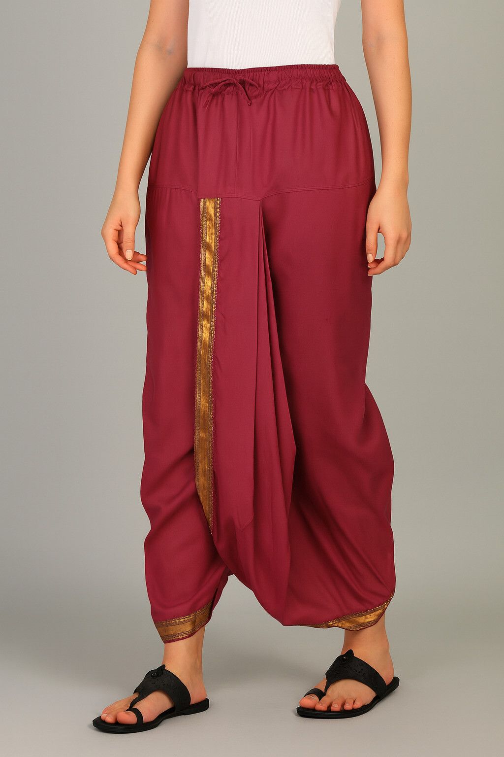 SAC SHREE APARAJEET CREATIONS Art Silk Ready to Wear Dhoti for Women Solid Women Dhoti-picture-18