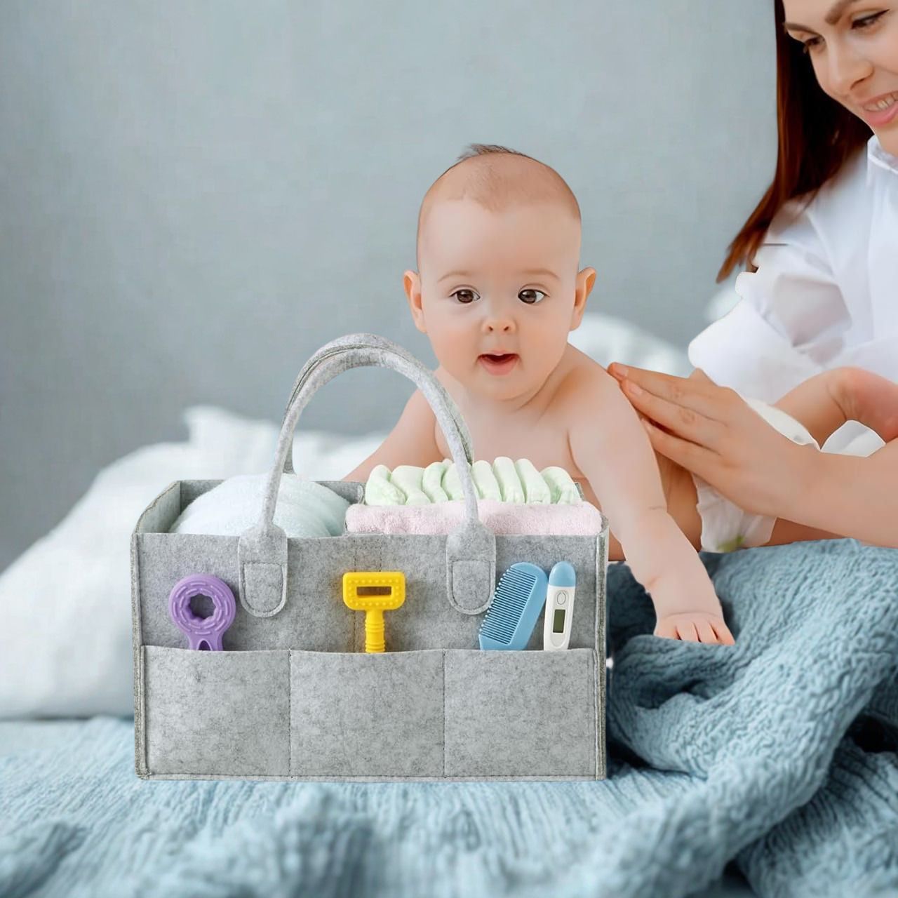 kemiv Foldable Diaper Caddy Basket diaper bag-picture-19