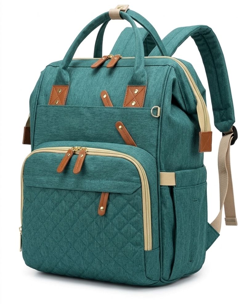 Nikki Puchu Urban Quilted Multi Utility Baby Care Backpack Organizer Pro Diaper Backpack / Mommy Bag-image-40