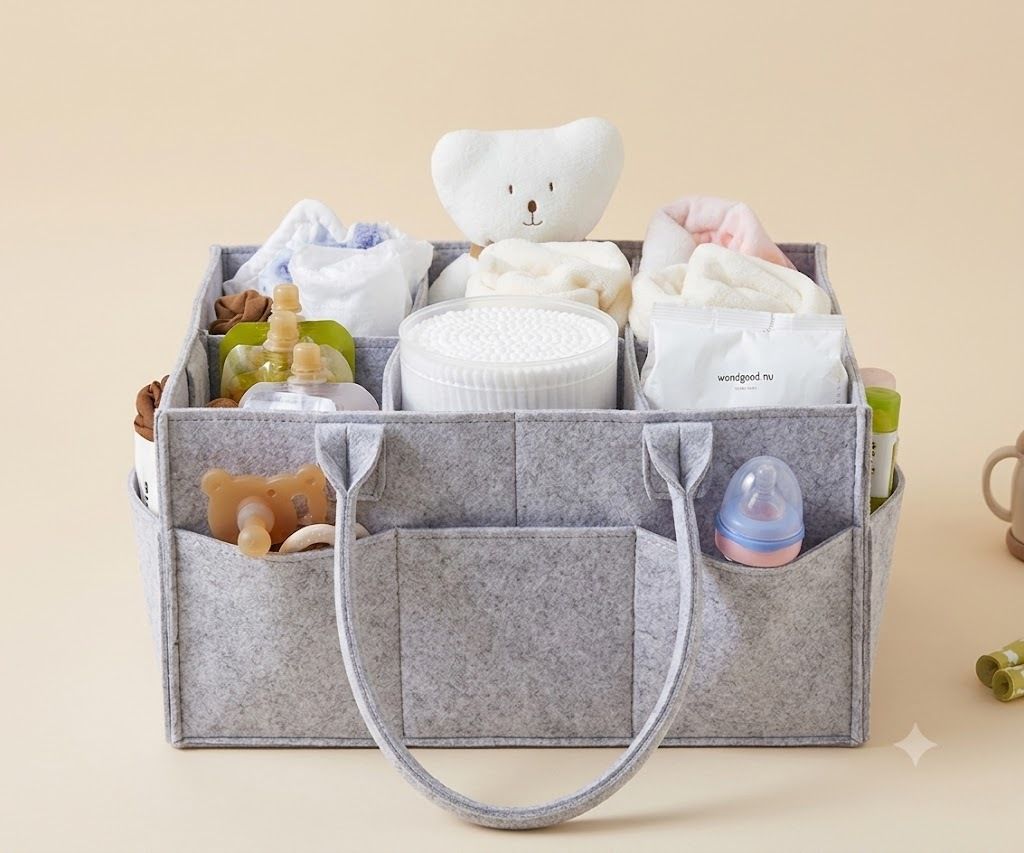 Multi-Purpose Nursery Storage Bin and Car Travel Organizer diaper bag-image-20