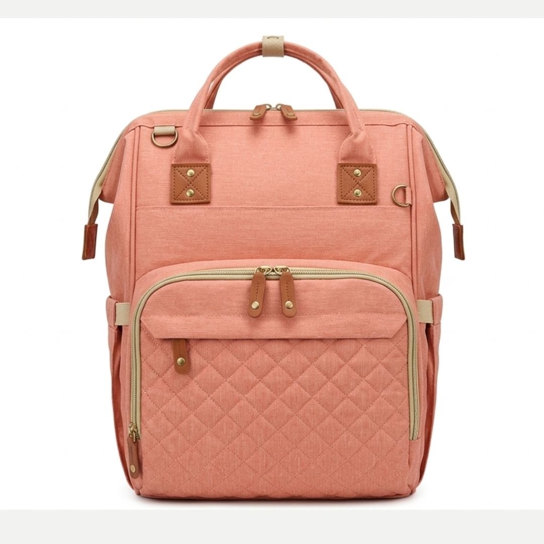 Nikki Puchu Urban Quilted Multi Utility Baby Care Backpack Organizer Pro Diaper Backpack / Mommy Bag-image-47