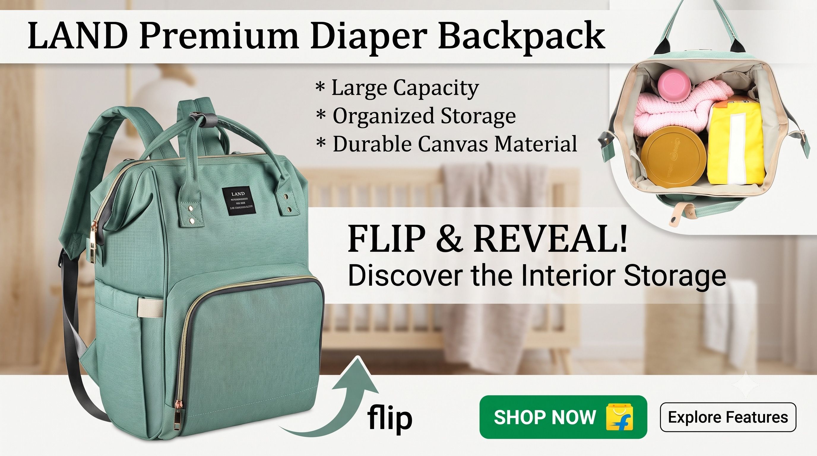 Baby Diaper Bag For Mothers | Maternity Bags | Waterproof | Nappy Backpack Diaper Bag-image-31
