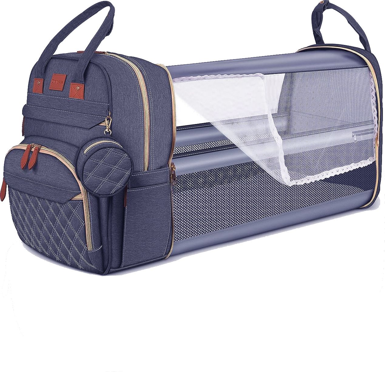 Multifunctional Mummy Bag Foldable Nappy Backpacks Baby Bed-41x30 Cm Diaper Bag-image-27