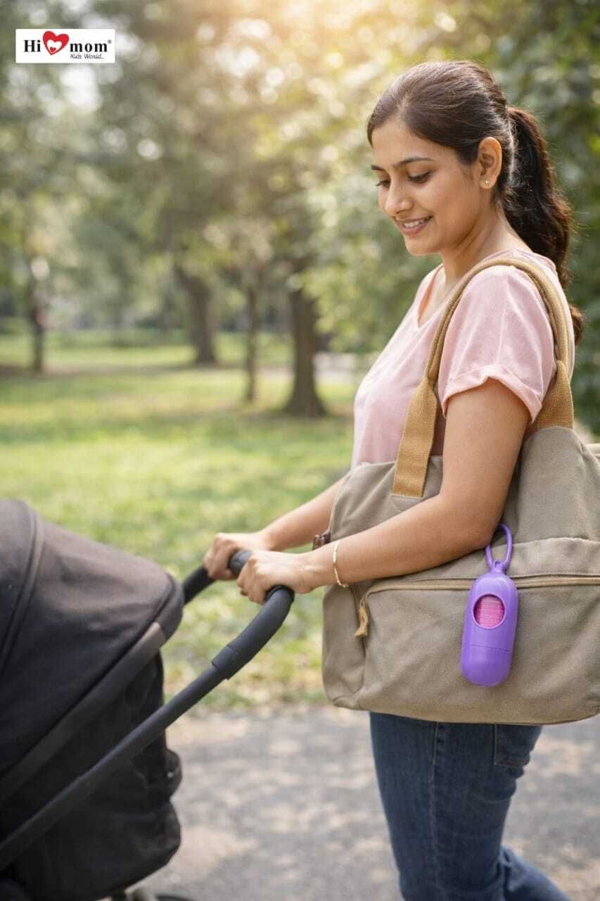 hi mom Portable Nappy Bag Dispenser with Refill Rolls Perfect for Travel Office & Home 1-picture-37
