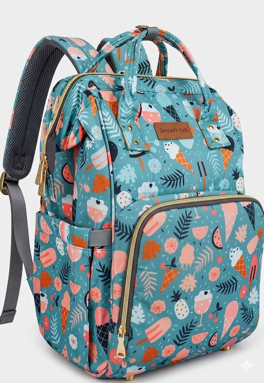 zencarfit kids ICE CREAM 101 Baby Diaper Bag For Mothers Spacious Waterproof Backpack-picture-17