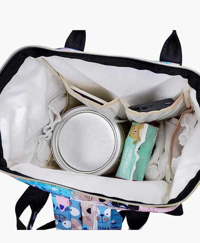 Baby Diaper Bag Maternity Backpack (Cat print) printed bag-image-14