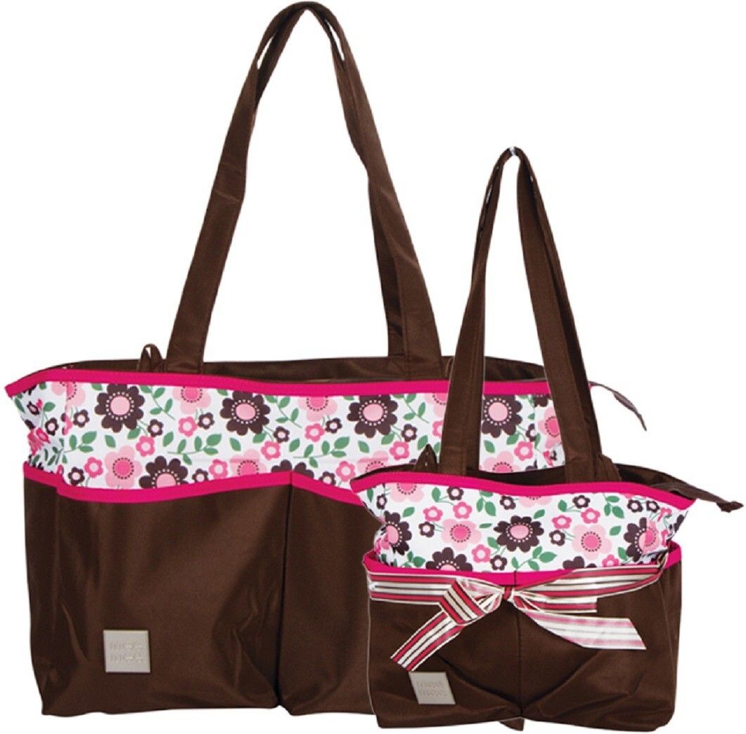 meemee 2 Piece Baby Nursery Diaper Bag Set (Brown) Diaper Bag-picture-40