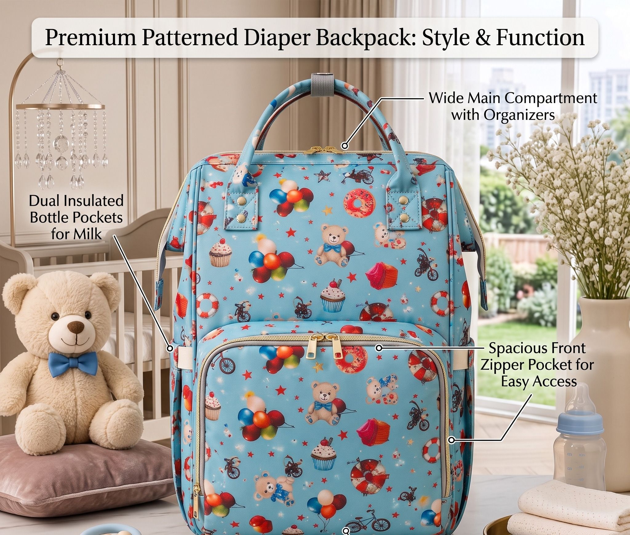 duggu kids Mother Baby Bag Diaper Backpack-picture-12