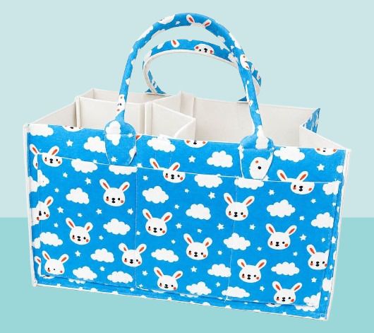 kemiv Blue Bunny caddy bag Baby Nappy Caddy with Removable Dividers diaper bag-picture-34