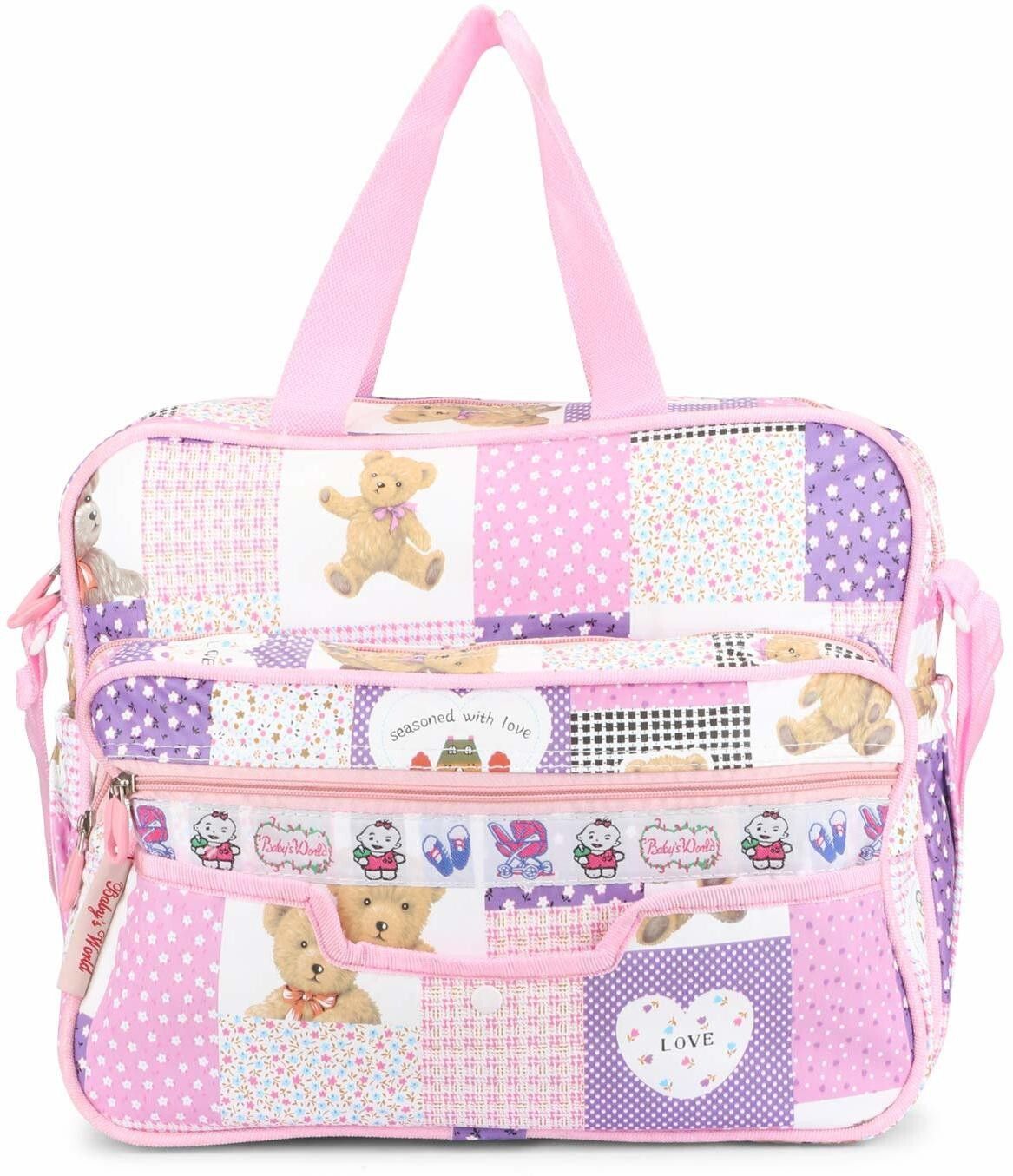 Multi-Compartment Baby Bag, Diaper Bag & Mother Bag for All Purpose (Rose Pink) Diaper Bag-image-46