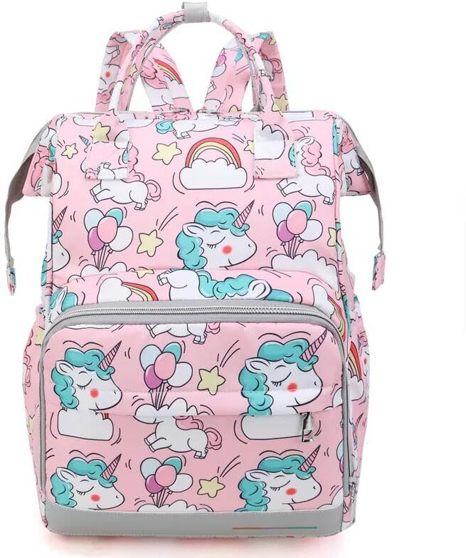 house of quirk Baby Diaper Bag Maternity Backpack (Pink Babyunicorn)-38X18X26 Cm Diaper Bag-picture-14