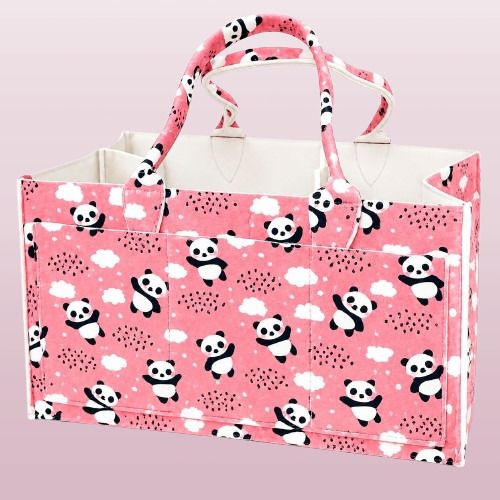 kemiv Pink panda caddy bag Baby Nappy Caddy with Removable Dividers diaper bag-picture-27