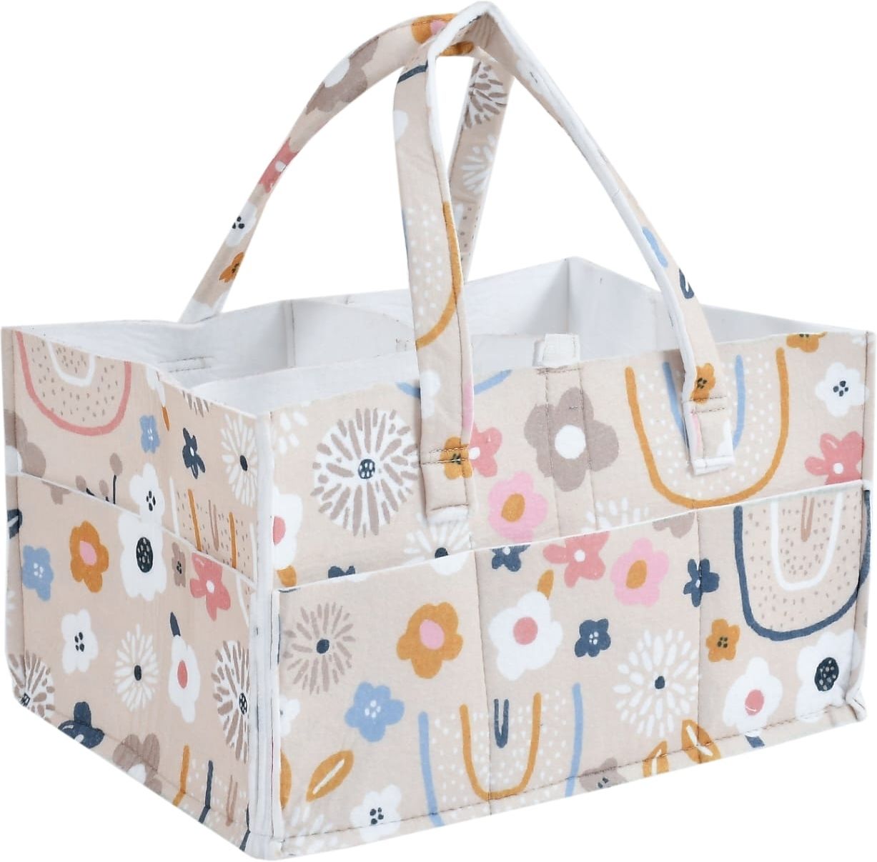 Multipurpose Diaper Caddy Bag for kids multicolor Diaper caddy bag (Flower) Diaper caddy Bag-image-4