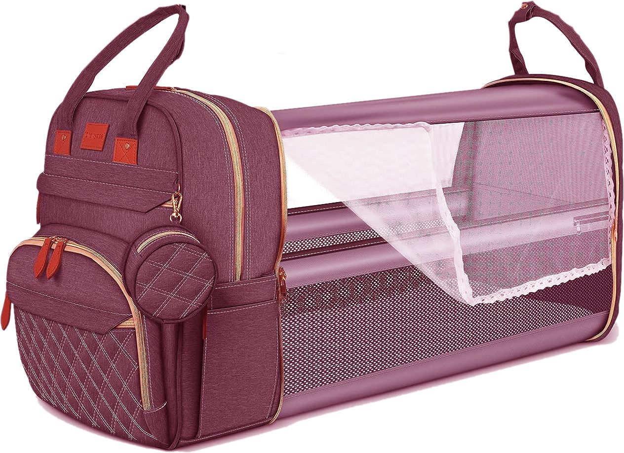 Multifunctional Mummy Bag Foldable Nappy Backpacks Baby Bed-41x30 Cm Diaper Bag-image-32