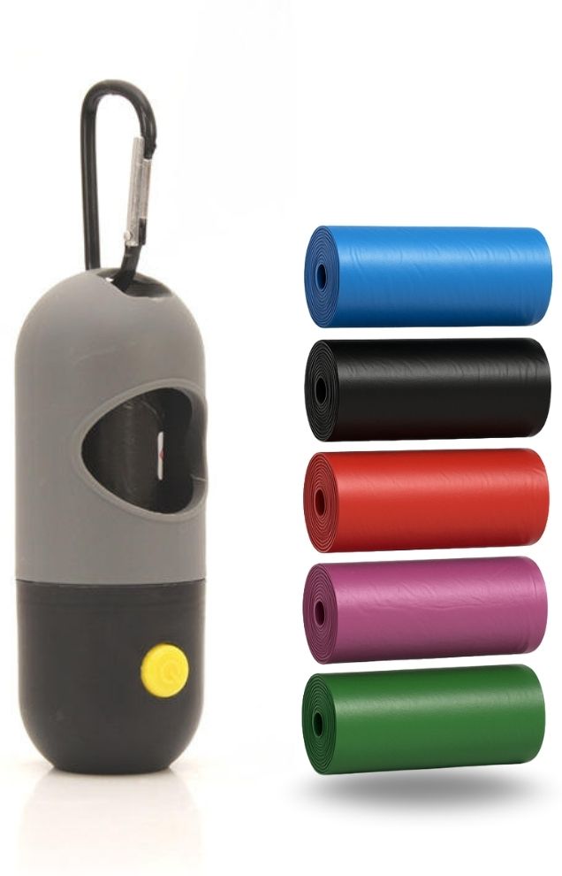 Portable Disposable Baby Diaper Nappy Garbage Bag with LED Flesh Light (1 Capsul and6 Multi Color Garbage Roll)