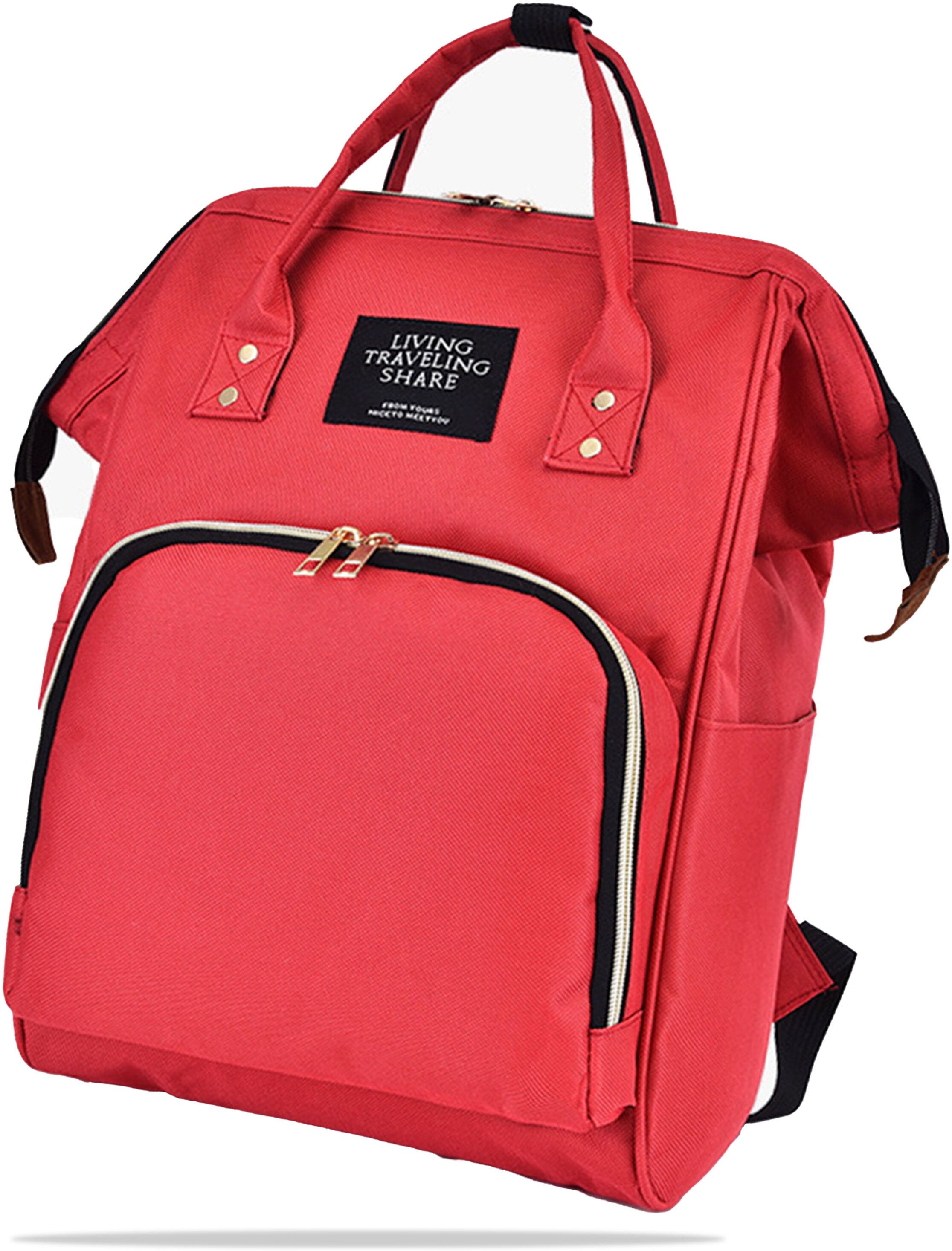 bembika Diaper Bags for Mom and Dad, Diaper Bags for mom and Baby, Mummy Bag for Multi-Function Waterproof and Large Capacity (Red) Diaper Bag-picture-11