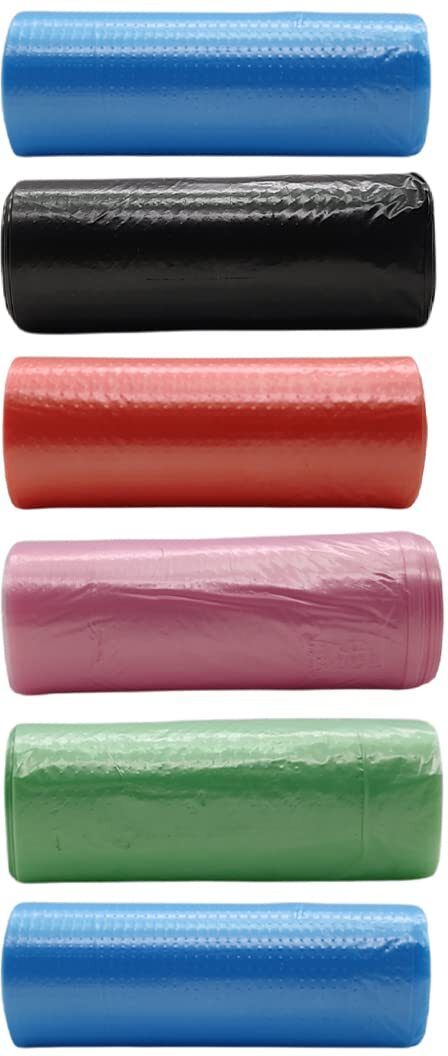 Portable Disposable Baby Diaper Nappy Garbage Bag With Led Flashlight (Only 6 Multi Color Garbage Roll, 90 Count)