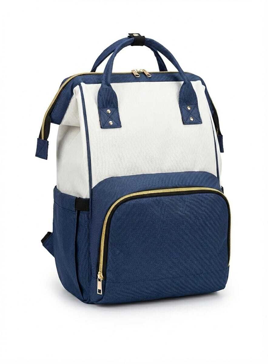 Navy White-dpb-001 Baby Diaper Bag-image-6