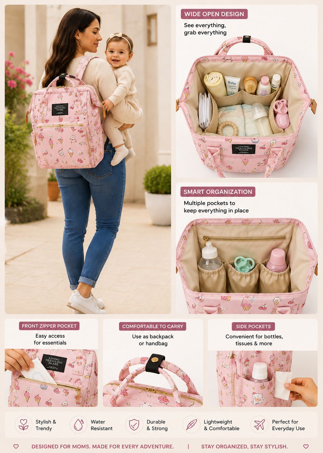 held&found Held & Found Premium Diaper Backpack Diaper Bagpack-picture-12