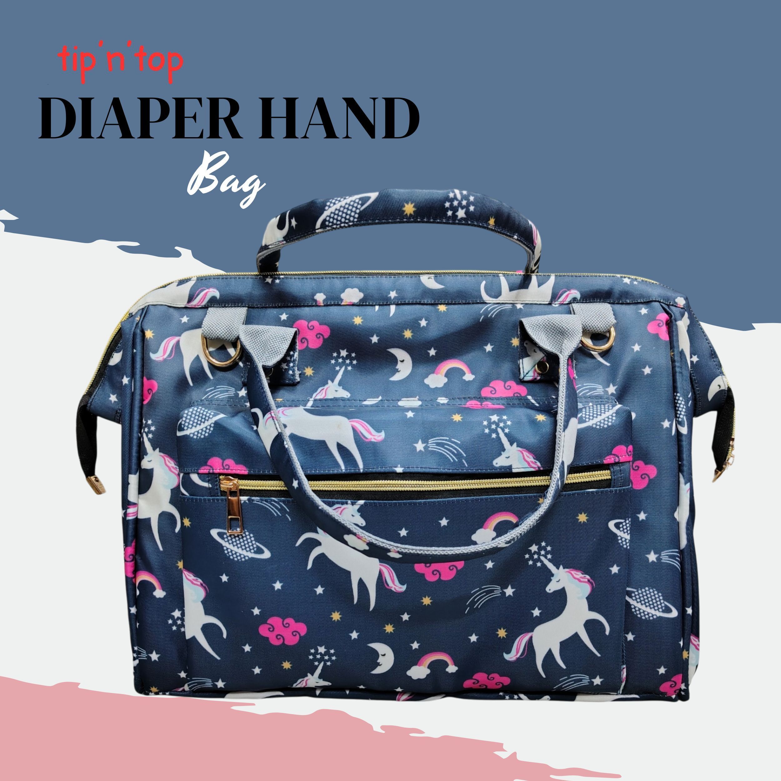 Premium Baby Diaper Handbag 3-in-1 Carrying Styles with Insulated Bottle Pockets Diaper Handbag Maternity Hospital Bag-image-1