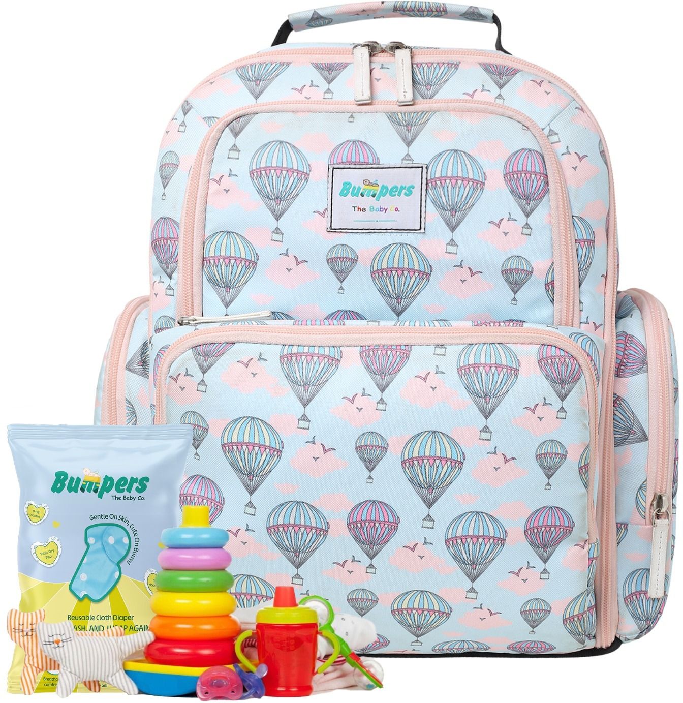 bumpers Hotair Balloon Multifunctional Maternity Waterproof Bag For Mother, Baby, Travel Diaper Bag-picture-29