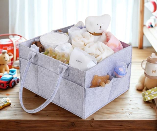 Multi-Purpose Nursery Storage Bin and Car Travel Organizer diaper bag-image-48
