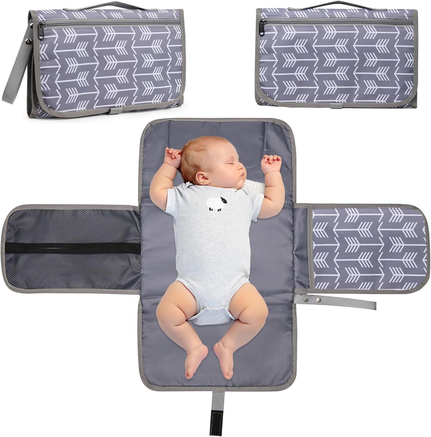 Portable Diaper Changing Pad - Large Waterproof Baby Changing Mat Portable Diaper Changing Pad-image-7