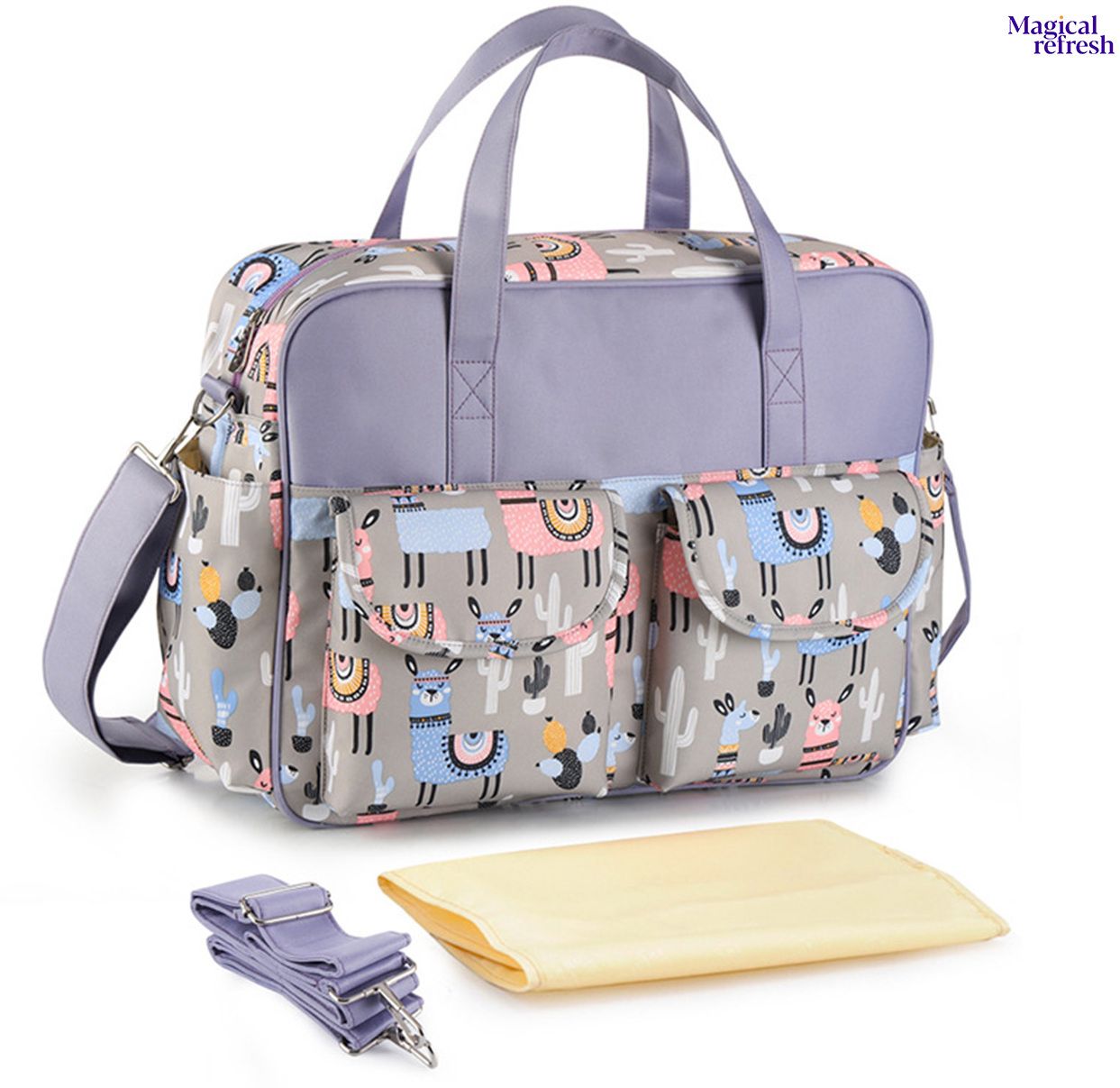 Fine Print High Quality Baby Care Diaper Bag, Backpack for women, Nursery Bag-image-31